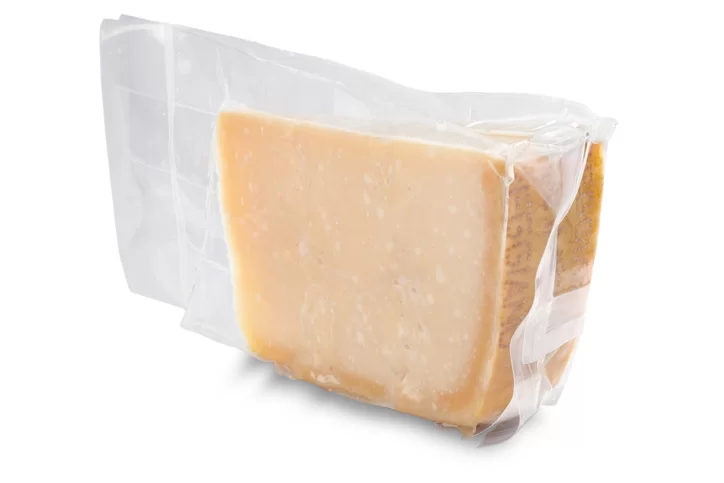 Vacuum-packed parmesan cheese